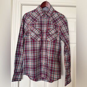 Ben Sherman Men’s Extra Small Pearl Snap Button Up Casual Western Shirt